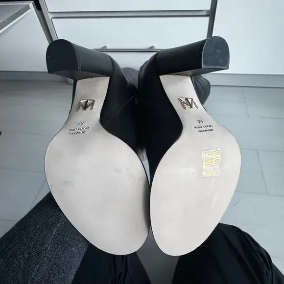 Tamara Mellon Black Calfskin “Prediction” Over-the-Knee Boots Size 39 - Picture 6 of 9